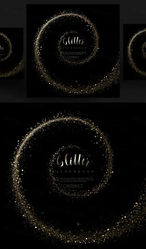 金色光效粒子化妆品影楼相册高清海报科技感背景PSD设计素材模板