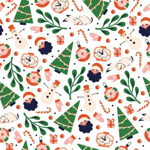 带有节日元素的圣诞节图案素材