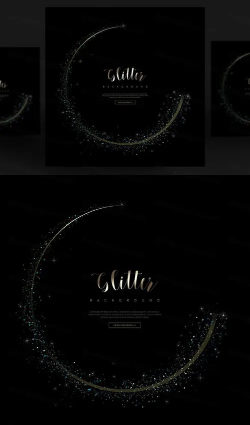 金色光效粒子化妆品影楼相册高清海报科技感背景PSD设计素材模板