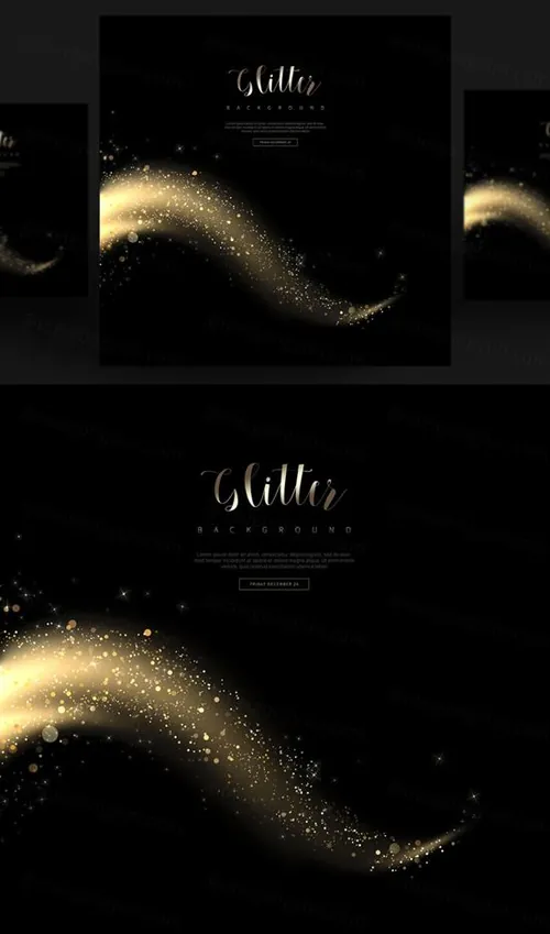 金色光效粒子化妆品影楼相册高清海报科技感背景PSD设计素材模板
