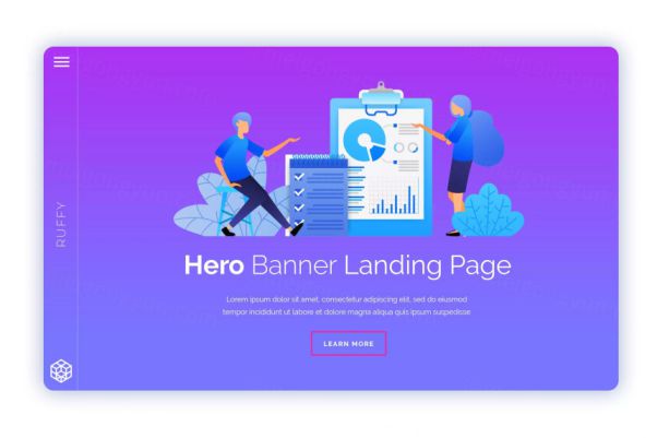 数据图表任务管理网站Banner图设计PSD模板