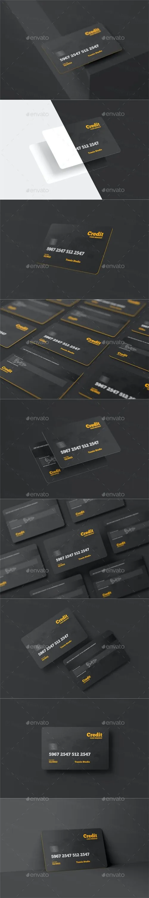 信用卡/银行卡/礼品卡效果图展示样机模板