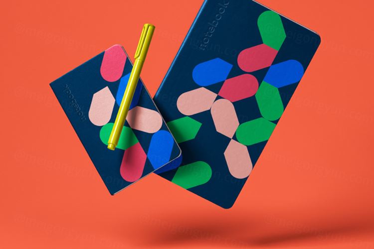 失重的笔记本品牌设计提案场景展示样机模板 Gravity B