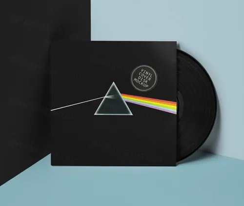 现代psd黑胶唱片样机 Psd Vinyl Cover Record Mockup Vol2