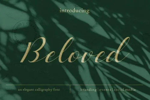 优雅浪漫的手写英文字体 Beloved Romantic Script