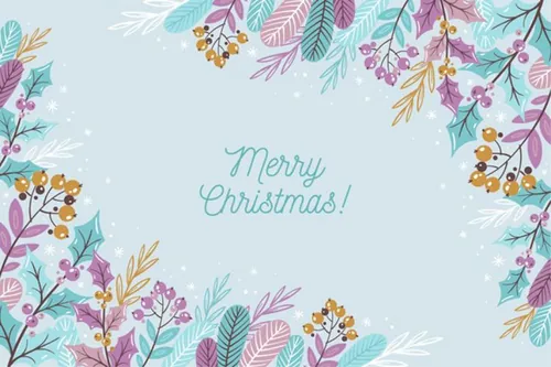 冬天的壁纸上写着“圣诞快乐”的素材