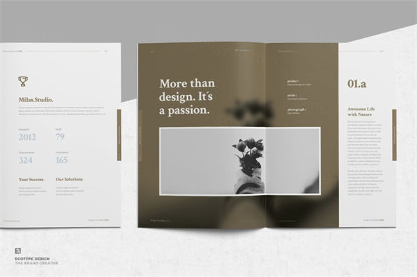 高品质的高端时尚品牌手册画册楼书杂志设计模板 portfolio and lookbook WQDM54