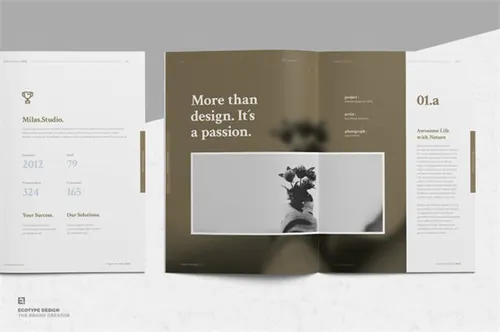 高品质的高端时尚品牌手册画册楼书杂志设计模板 portfolio and lookbook WQDM54