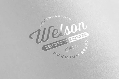 logo标志贴图样机PSD模板Metallic Silver Logo Mockup