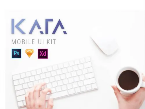 80+高品质时尚简约电子商务社交媒体艺术设计移动APP IOS UI工具包Kat