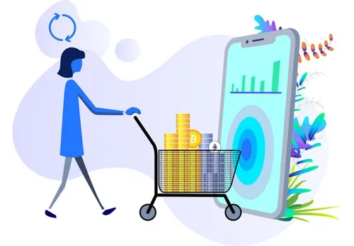 项目ICO区块链平台加密货币比特币2D矢量插图设计素传Blockchain Platform 04