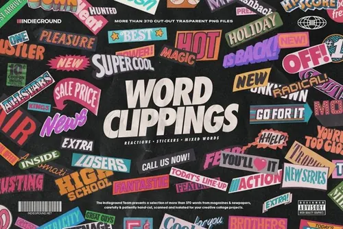 复古邋遢做旧艺术报纸杂志广告废旧剪贴画拼贴画PNG装饰素材合