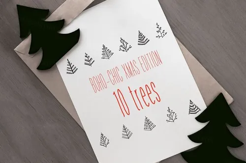 圣诞节矢量树剪贴10 Christmas Vector Trees