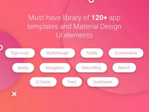 时尚漂亮的Android Material UI Kit 下载[ske