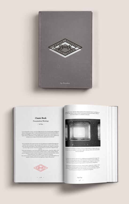 创意独特书籍样机 Linen Psd Book Mockup