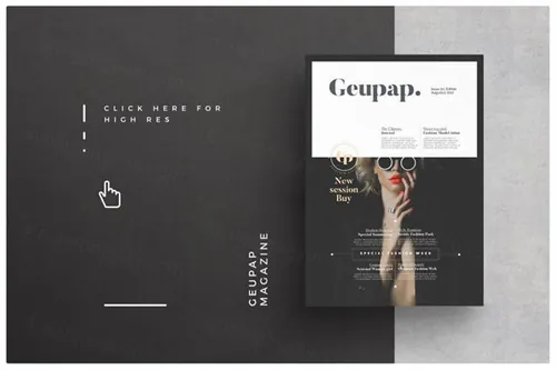 时尚高端的杂志画册模板 Magazine