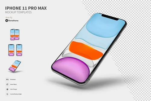 苹果旗舰手机iPhone 11 Pro Max样机模板 iPhone 11 Pro Max Mockups YR