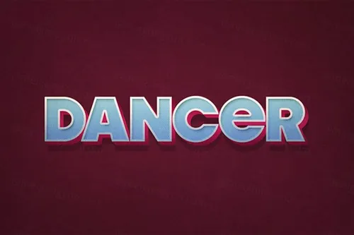 一组复古文字特效psd模板Retro Style Text