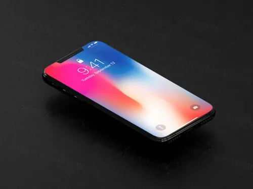 iPhone X 贴图样机Isometric iPhone X Mockup