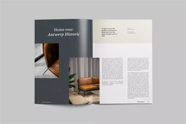 时尚优雅高端多用途的高品质品牌手册画册宣传册杂志房地产楼书设计模板