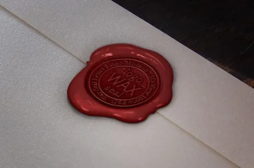 蜡封徽标模型PSD模板Wax Seal Logo Mock-Up Template
