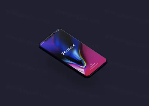 iPhoneX手机贴图样机PSD模板iPhone X Clean Mockup