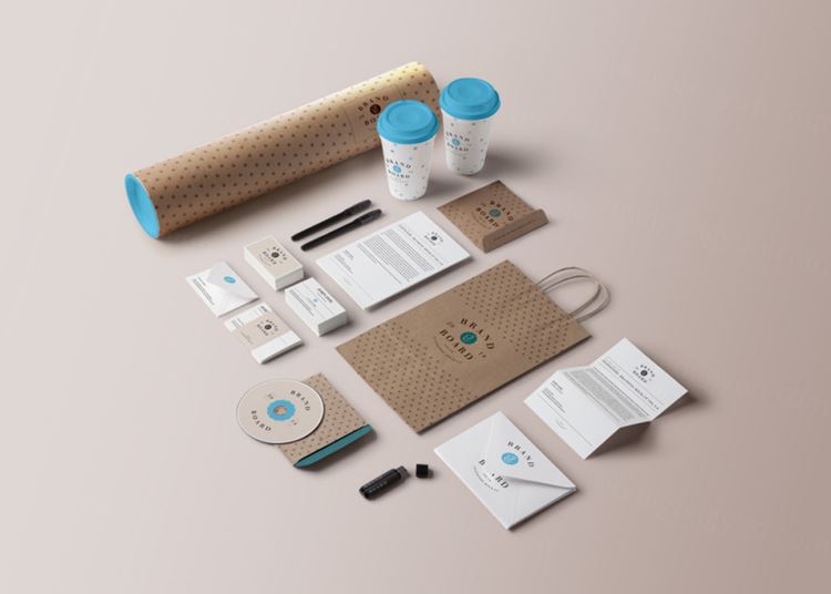 时尚现代风格VI提案贴图PSD模板Stationery Branding Mock Up Vol089