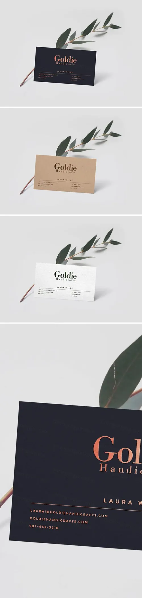 名片贴图样机PSD模板Realistic Business Card Mockup PSD