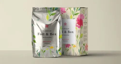 铝箔包装模型PSD贴图模板Psd Aluminium Foil Pouch Mockup