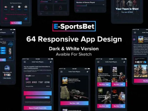 体育运动项目竞赛彩票竞猜移动iOS UI工具包EsportsBet UI Kit