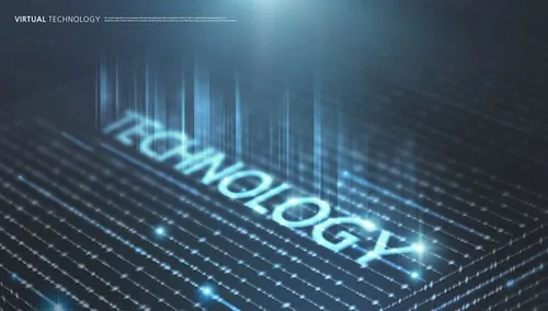 蓝色科技感信息技术网格线条光效三维立体空间高清背景海报PSD设计素材