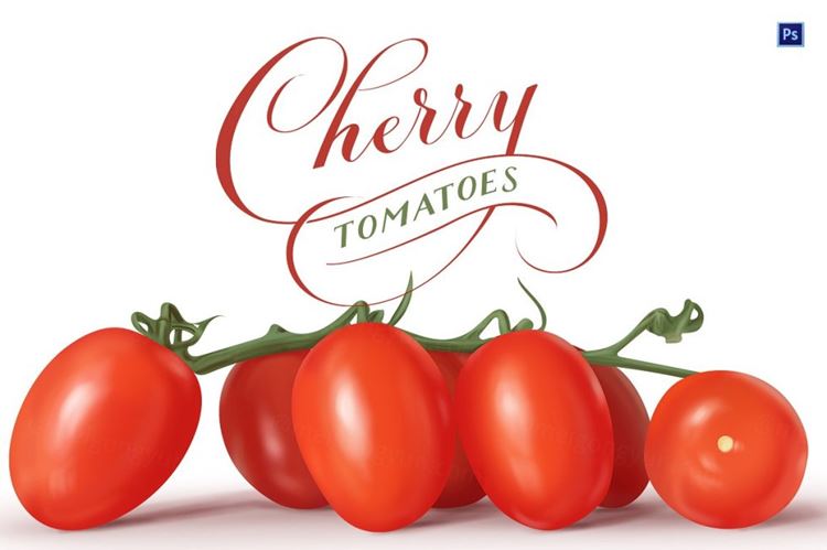 樱桃西红柿Cherry Tomatoes Hi-Res PSD