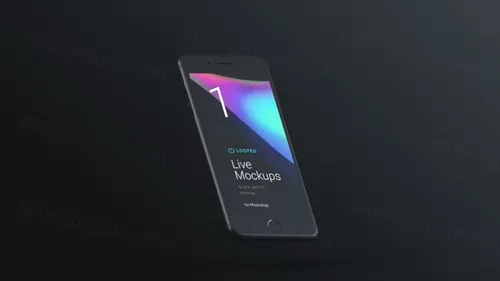 苹果iphone手机显示设备PSD贴图样机模型Animated Mockups Black
