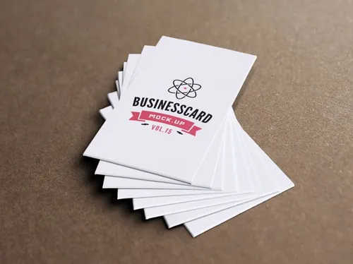 散开的名片贴图PSD模板Psd Business Card Mock-Up