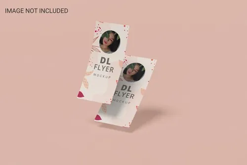 DL宣传单设计贴图展示样机PSD模板 Dl flyer mo