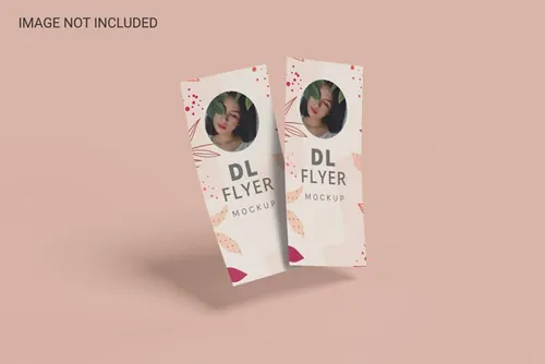 DL宣传单设计贴图展示样机PSD模板 Dl flyer mo