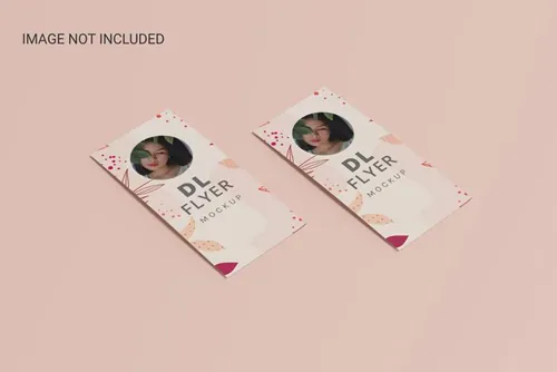 DL宣传单设计贴图展示样机PSD模板 Dl flyer mo