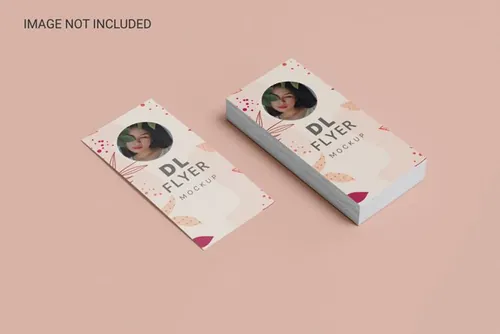 DL宣传单设计贴图展示样机PSD模板 Dl flyer mo