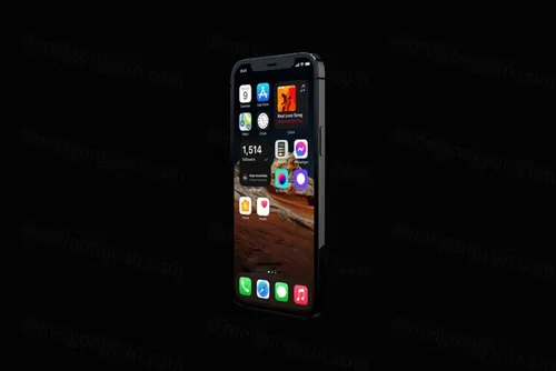 超高清 iPhone 12 PRO 贴图UI设计APP提案样机模板