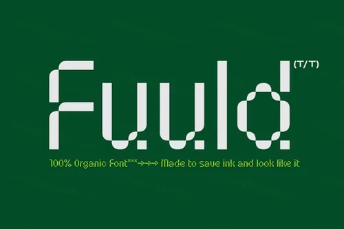 未来派时尚前卫潮流几何装饰字体 Fuuld Display