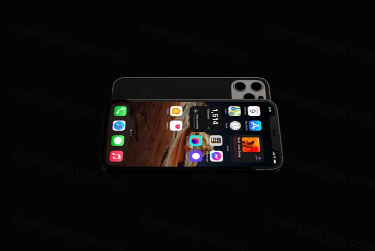 超高清 iPhone 12 PRO 贴图UI设计APP提案样机模板