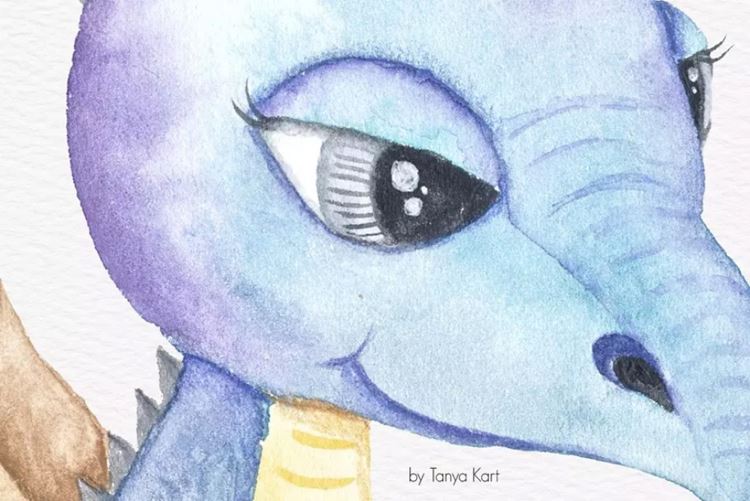 手绘水彩恐龙剪贴画 Dinosaurs Hand-paint