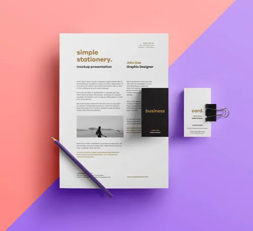 简单文具品牌样机  Simple Stationery Branding