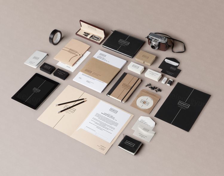 时尚现代风格VI提案贴图PSD模板Stationery Branding Mock Up Vol094