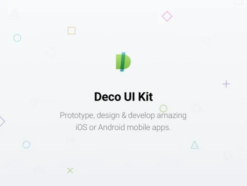 简约时尚社交网络媒体音乐照片新闻电子商务移动APP UI工具包Deco UI K