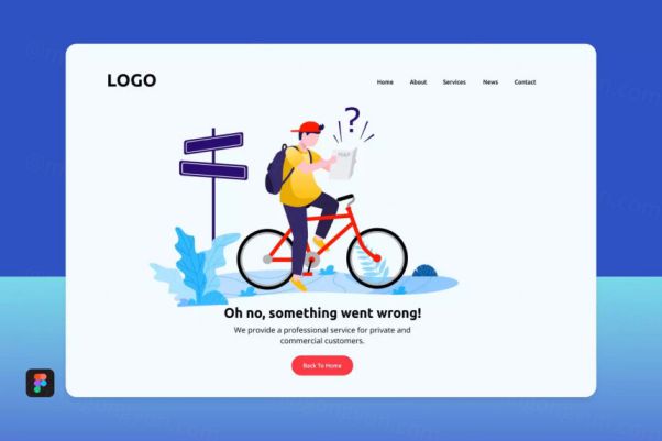 创意404 not found页面UI设计模板v1[Figma] Fo