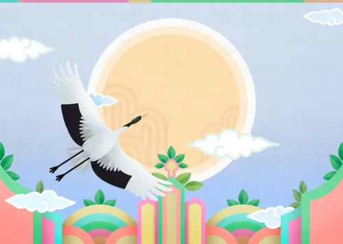 中国传统节日中秋佳节月亮节日团圆矢量卡通海报插图设计素材Mid autumn