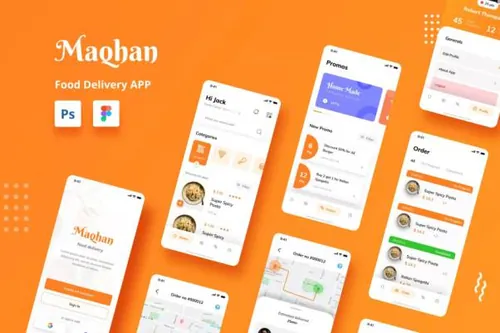 网上订餐外卖APP应用UI设计套件 Food Delivery iOS
