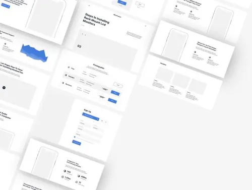 300+基本元素网站设计线框图Web套件（用于Sketch）