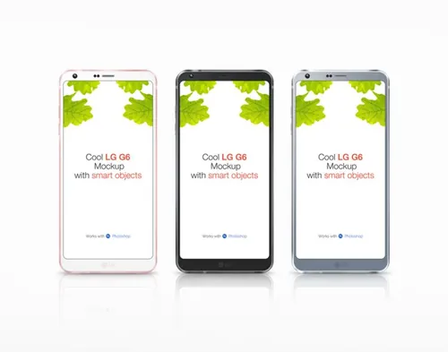 智能手机模型PSD模板LG G6 Smartphone Mockup